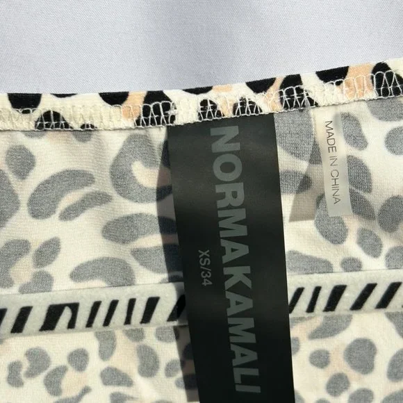 EUC Norma Kamali Tara Leopard-print Ruched Midi Dress - Picture 9 of 10